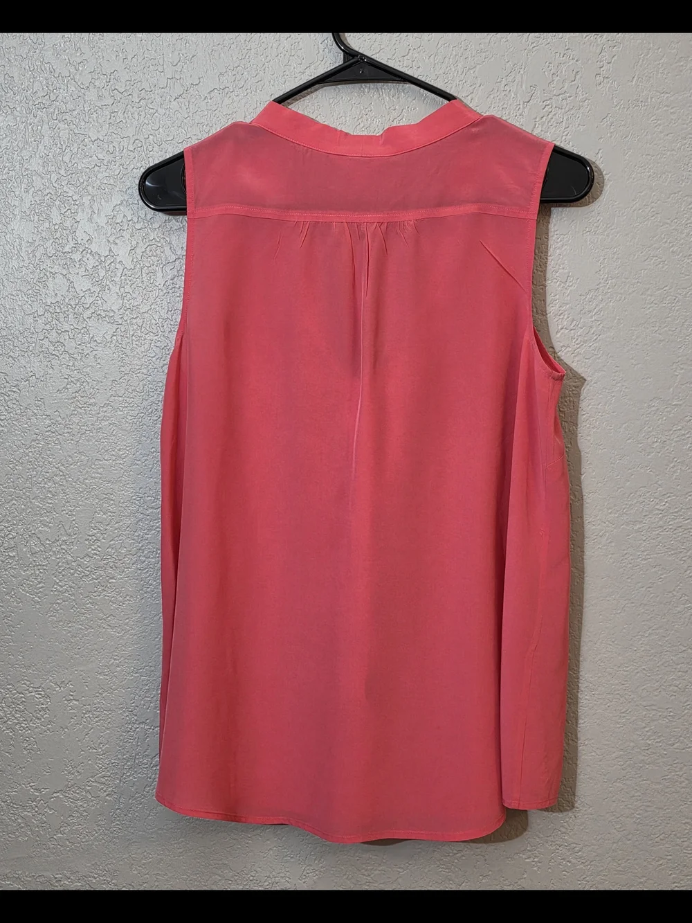 Lilly Pulitzer Silk Tie-Neck Sleeveless Blouse in Coral Pink Womens Medium - Picture 6 of 7